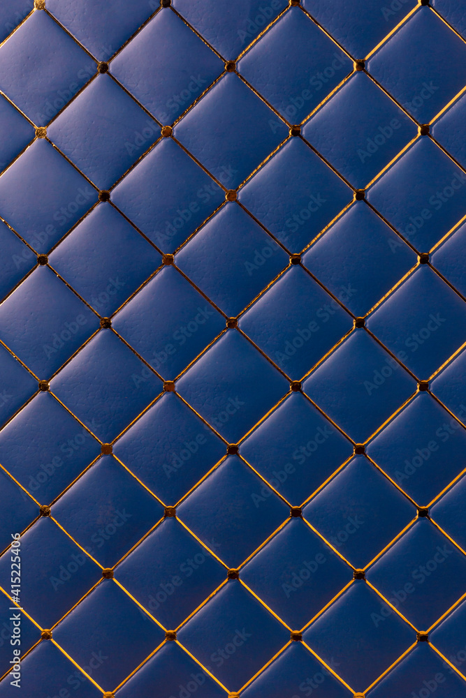 Fototapeta Blue background with diamond-shaped grid