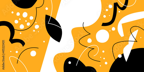 Modern backgrounds with abstract elements and dynamic shapes. Compositions of colored spots. Vector illustration.