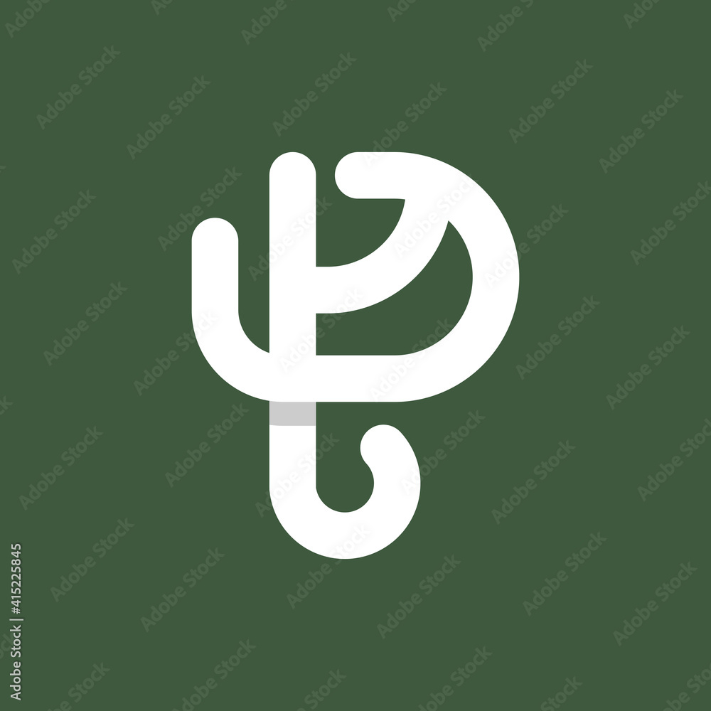 Letter P Cactus Logo Design Letter P Cactus Logo Design