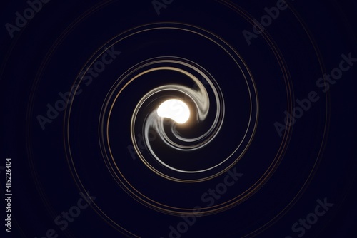 Creative digital art with motion and swirling effect of the moon. 