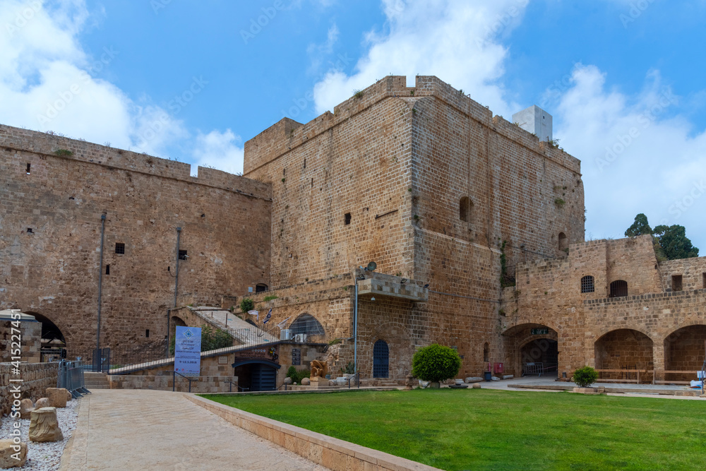 Fortress of the ancient city of Israel, Akko. Today it houses the city museum of underground prisoners