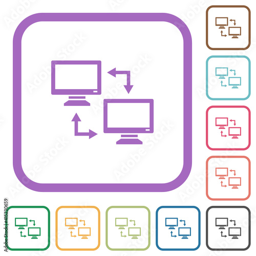 Data syncronization simple icons