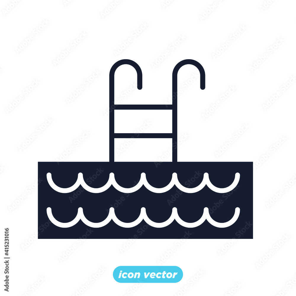 pool icon. Real Estate pool symbol template for graphic and web design collection logo vector illustration
