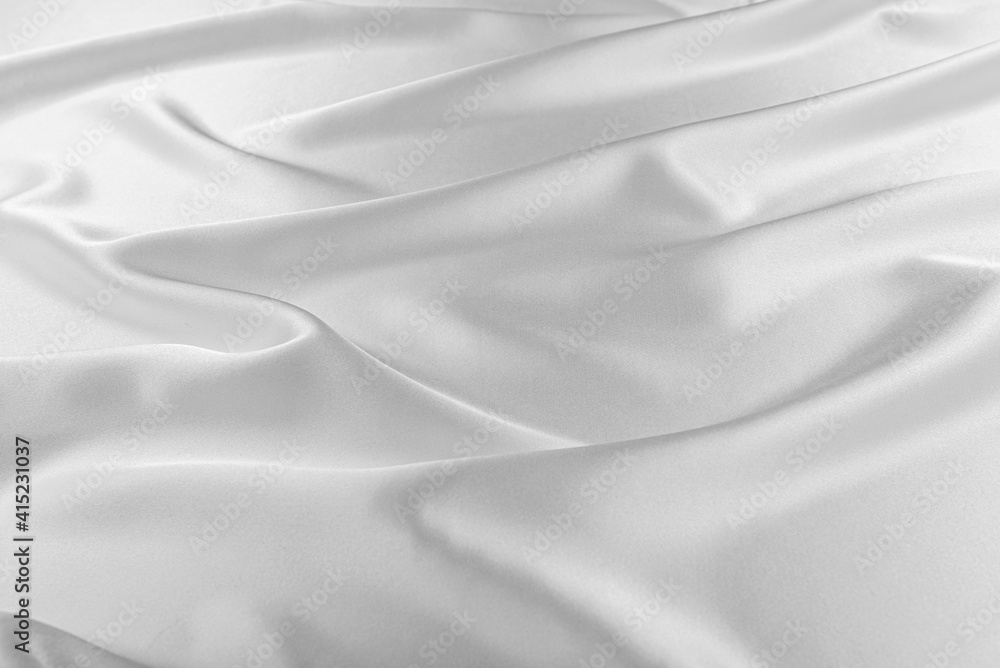 White silk fabric as an abstract background.