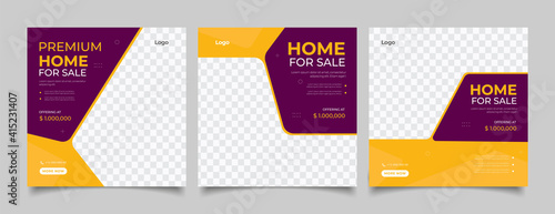 Real estate instagram social media post web banner