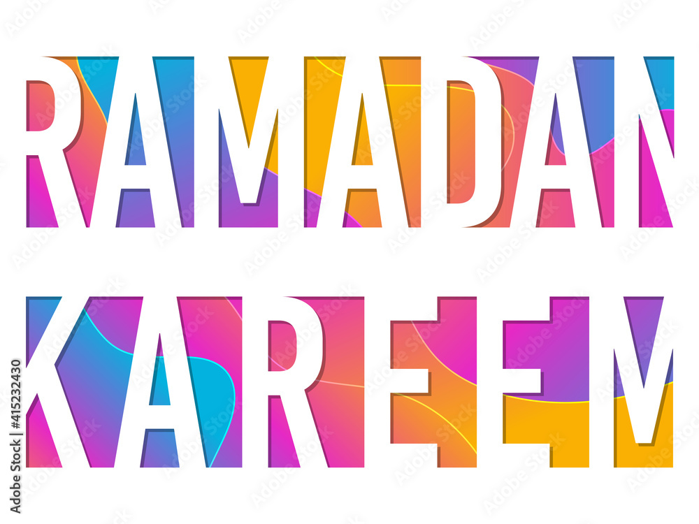 Ramadan greeting card for the Muslim community festival celebration.	
