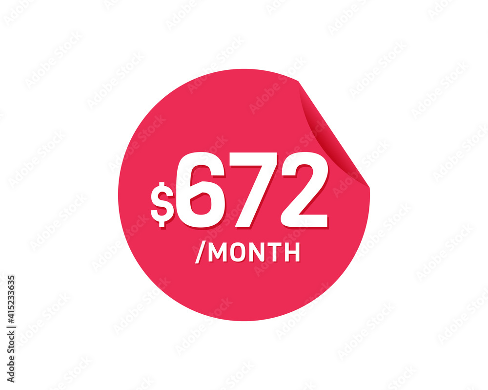 $672 Dollar Month. 672 USD Monthly sticker $672 Dollar Month. 672 USD Monthly sticker