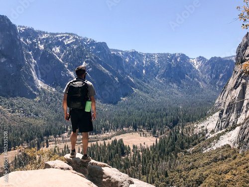 hiking in the mountains