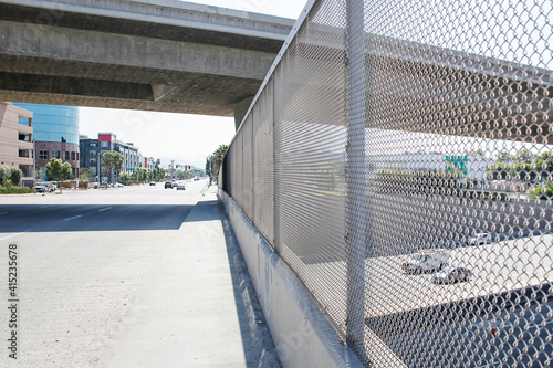 Fotografia, Obraz A view of an overpass bridge from a pedestrian point of view