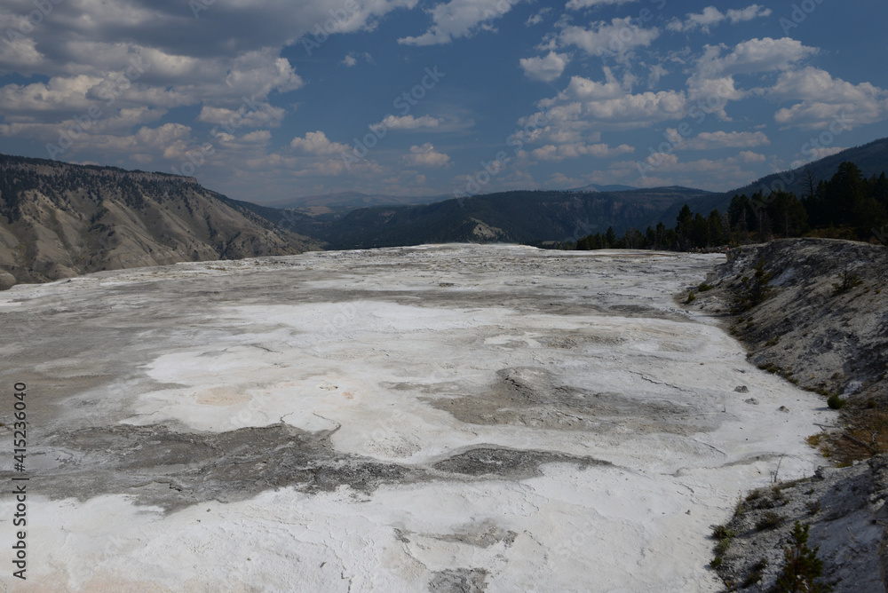 Mammoth Hot Springs in Yellowstone National Park, Wyoming, USA