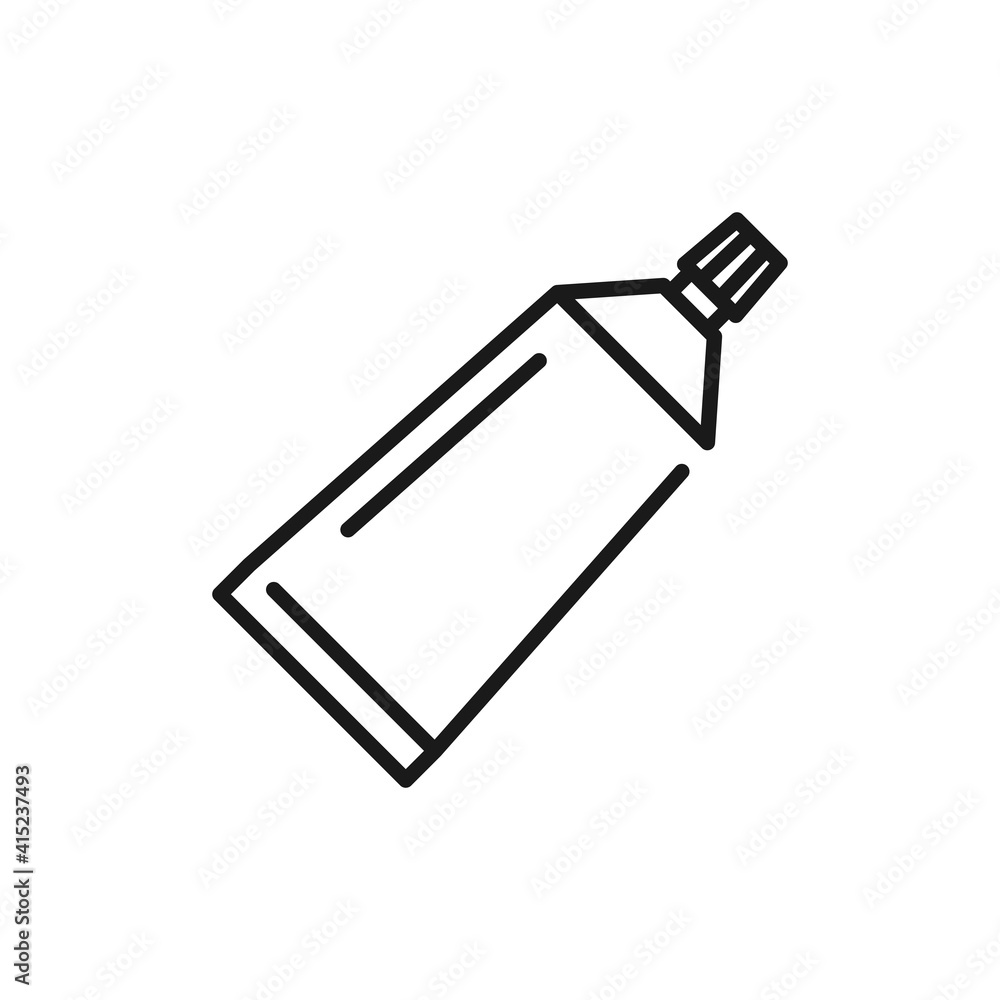 Toothpaste tube icon. Dental care symbol. Toothpaste tube icon. Dental care symbol.