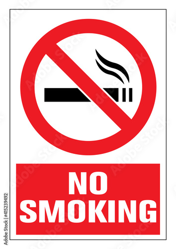 Danger! No smoking cigarette sign. EPS 10 vector illustration. CMYK redy to print.
