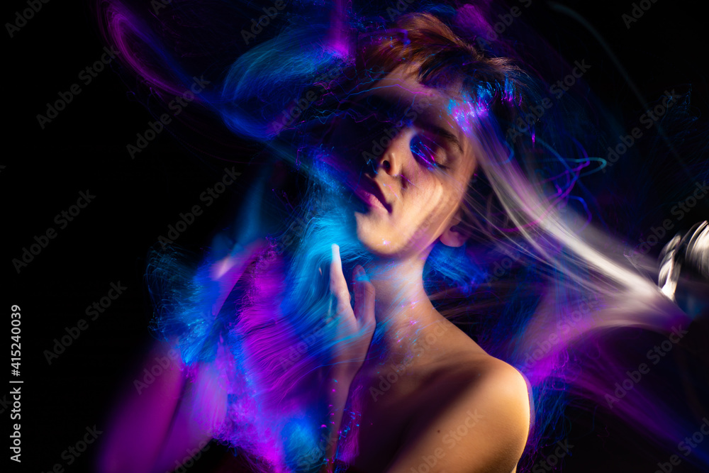 lightpainting portrait, new art direction, long exposure photo without photoshop, light drawing at long exposure lightpainting portrait, new art direction, long exposure photo without photoshop, light drawing at long exposure