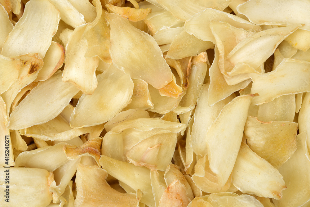 dried lily bulbs, traditional chinese herbal medicine background dried lily bulbs, traditional chinese herbal medicine background