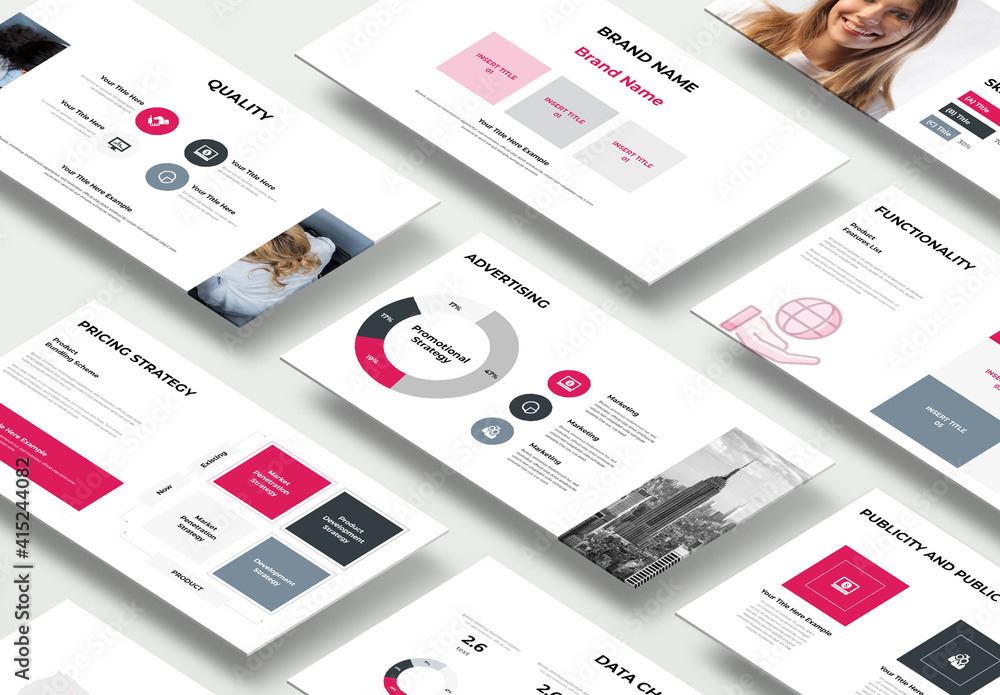 Marketing Strategy Presentation Stock Template | Adobe Stock