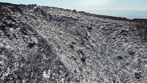 Drone view of Silvestri craters on Etna volcano in Italy 10 - 4K