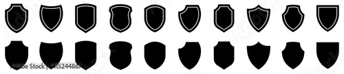 Shield icons set. Protect shield collection vector