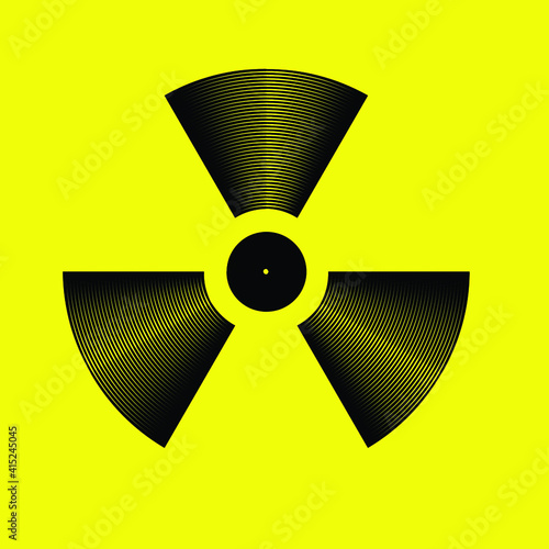 radiation area symbol. Radioactivity Sign . Vector Illustration