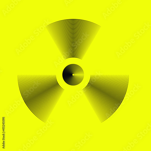 radiation area symbol. Radioactivity Sign . Vector Illustration