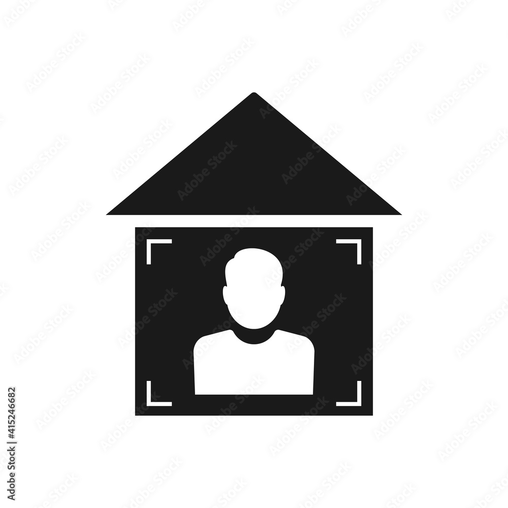 Stay home icon. Stay Safe. Human figure at home. Isolation and quarantine sign. Stay home icon. Stay Safe. Human figure at home. Isolation and quarantine sign.