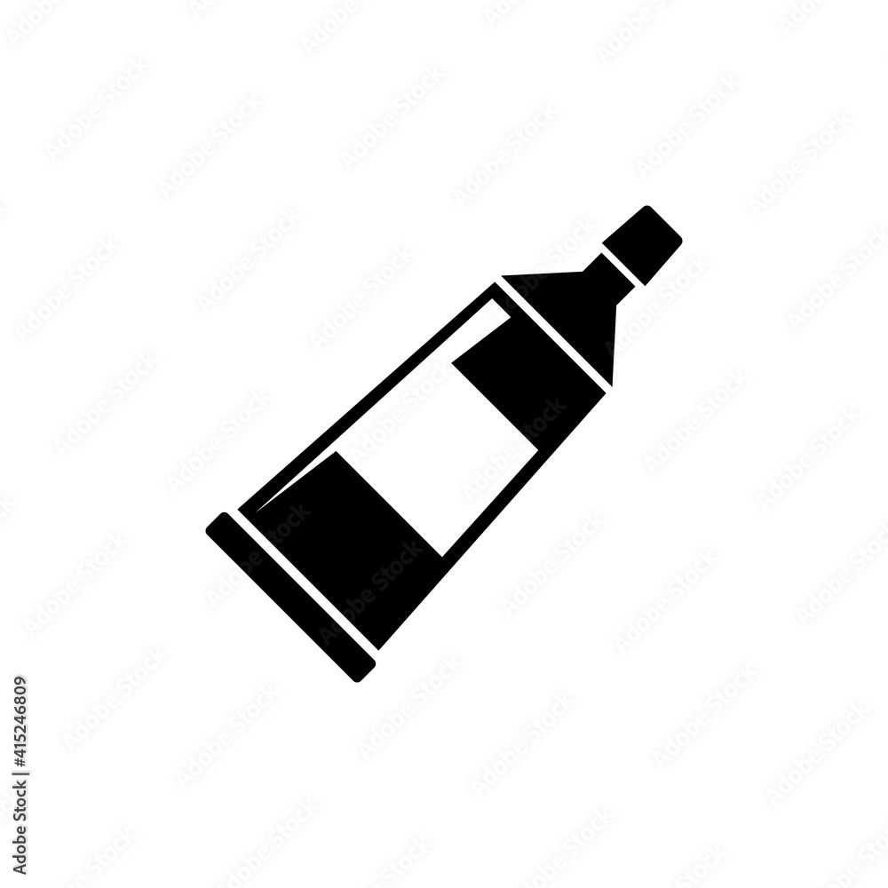 Toothpaste tube icon. Dental care symbol. Toothpaste tube icon. Dental care symbol.