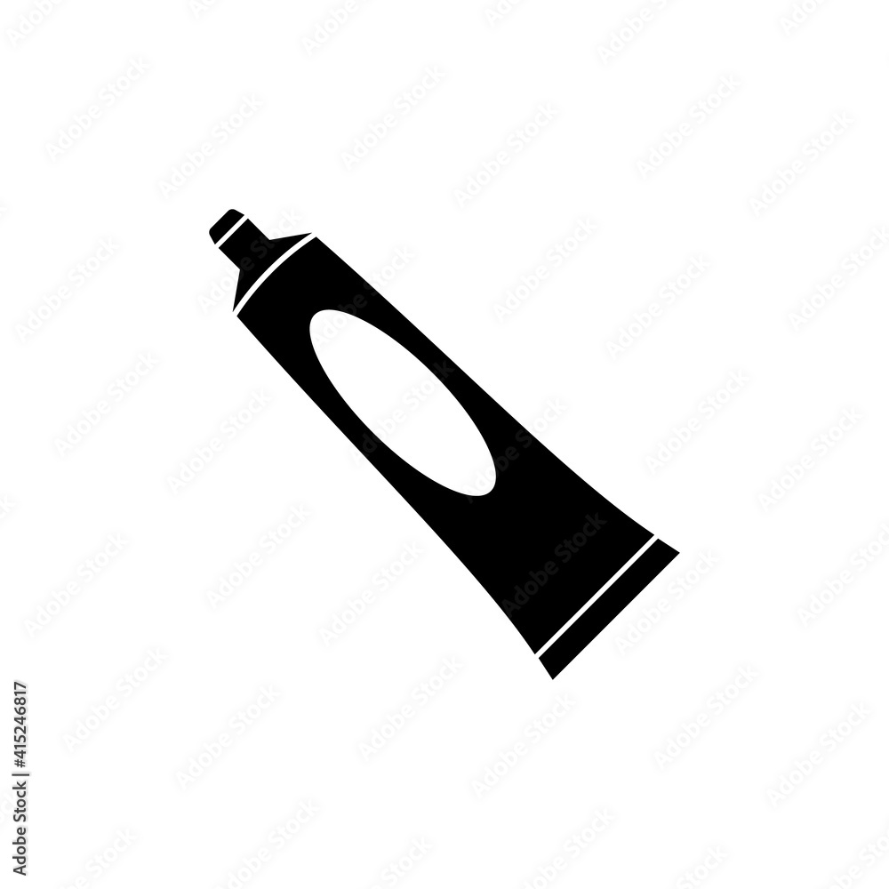Toothpaste tube icon. Dental care symbol. Toothpaste tube icon. Dental care symbol.