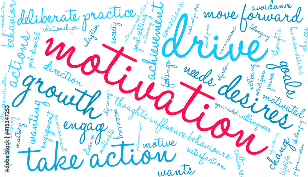 Motivation Word Cloud on a white background. Motivation Word Cloud on a white background.