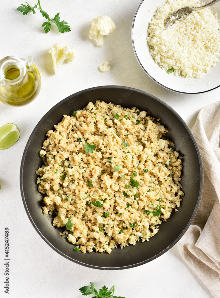 Roasted cauliflower rice