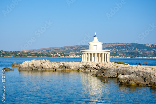 Stunning view of the Lighthouse of Saint Theodore in Kefalonia island, Greece photo