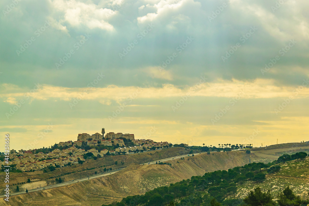 Fototapeta premium Urbanization on the Hills, Jerusalem City