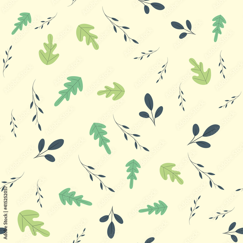 Pastel pure minimalist nature leaves seamless pattern background Pastel pure minimalist nature leaves seamless pattern background