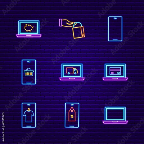 Neon Online Shopping Set