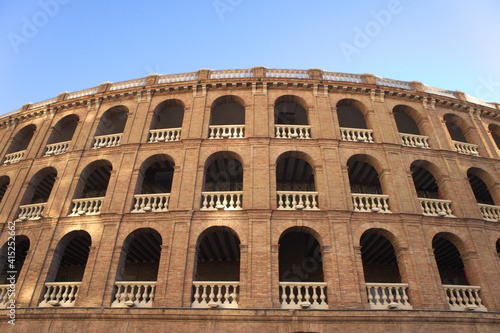 Exterior part of the bullring in the city of Valencia, Spain