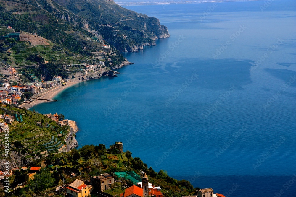 Mediterranean sea in Amalfi Coast, Italy 