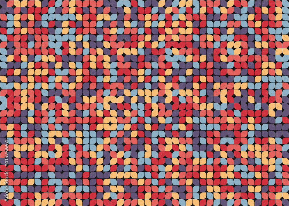 Fototapeta premium Abstract Geometric Pattern generative computational art illustration