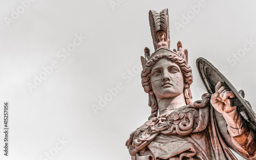 Valokuva Athena marble statue, the ancient goddess of science and knowledge, Athens Greec