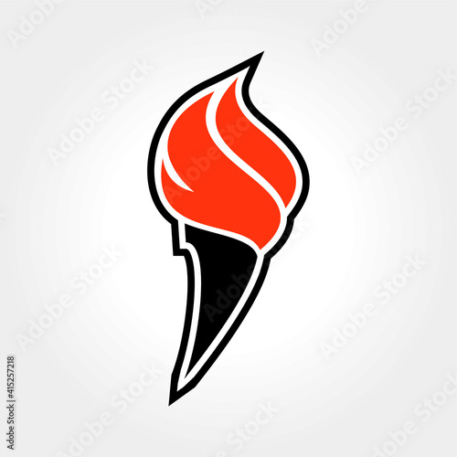 Tocha vetor logotipo