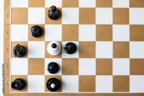 chess piece isolated on white background advising to strategic behavior
