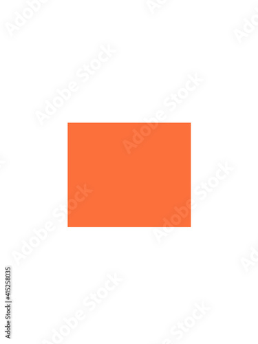Square illustration. Design and minimal art for wallart or decoration. Logo and enterprise. Abstract art. Orange.