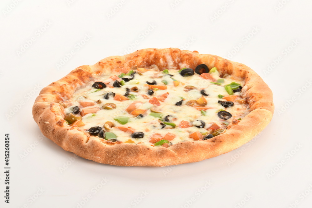 Pizza , isolated on white background.