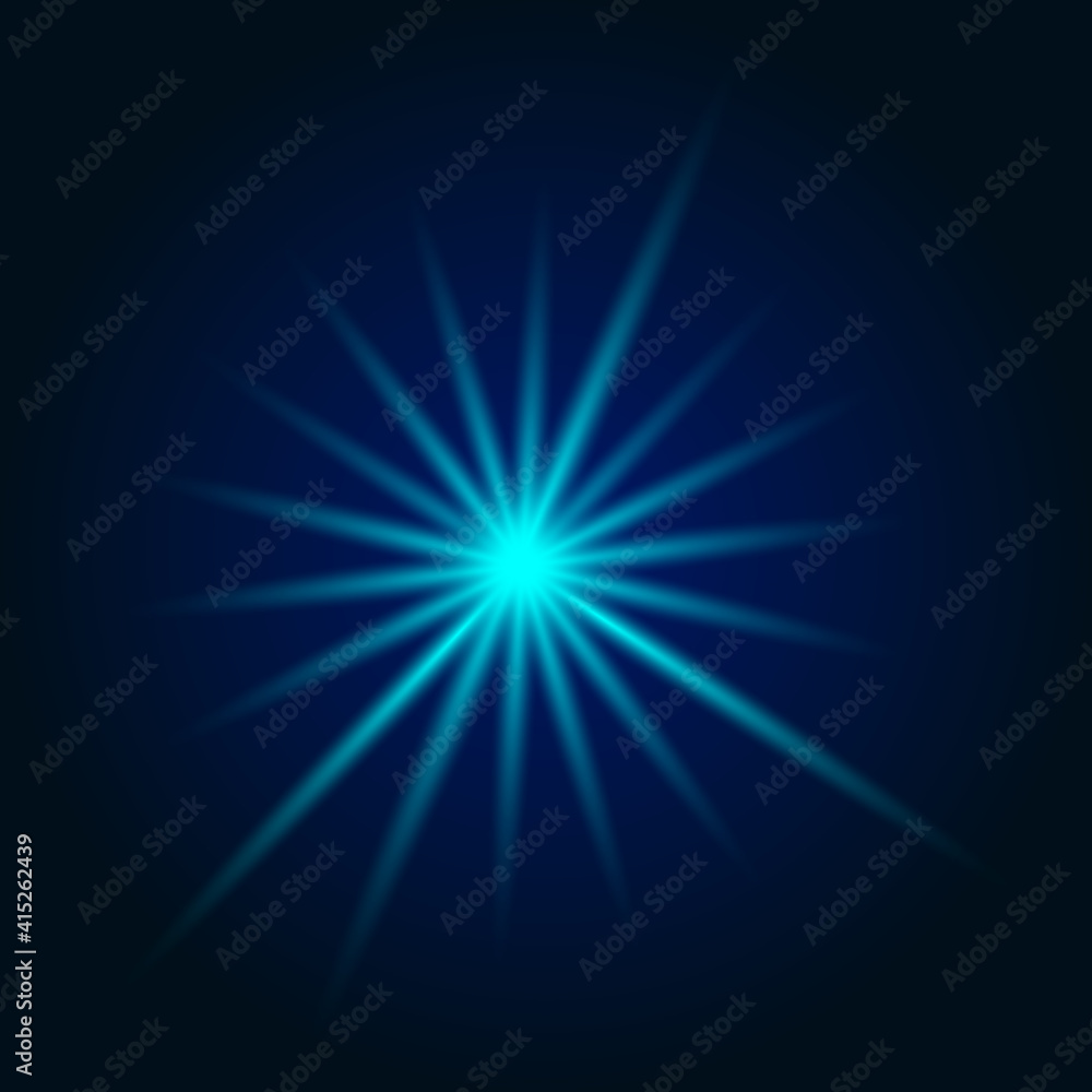 Obraz premium Abstract shiny star on dark background