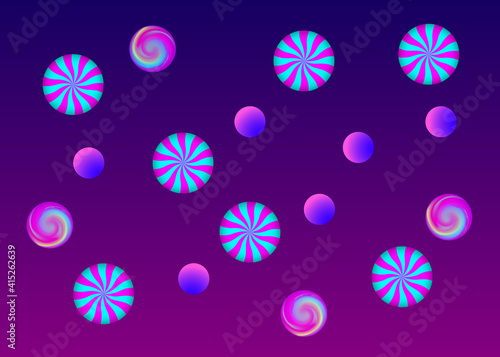 Abstract background with colorful candys