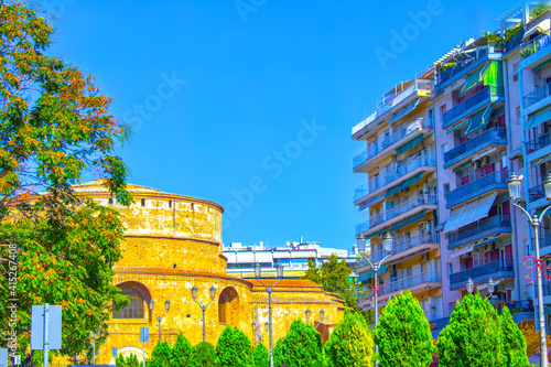 rotunda with the tomb tower of Galerius in Thessaloniki city photo