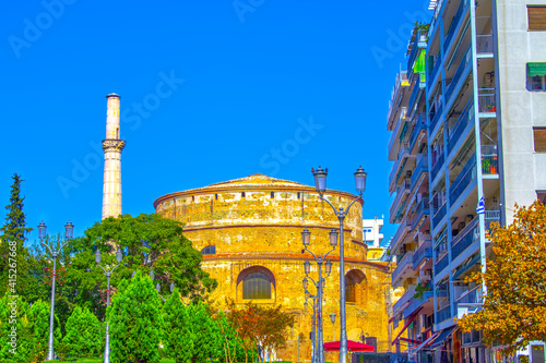 rotunda with the tomb tower of Galerius in Thessaloniki city photo