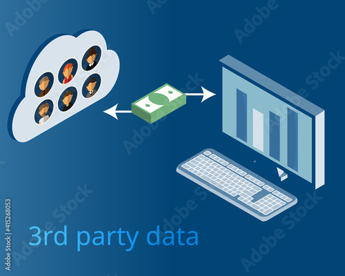 third party data buy from other sources vector