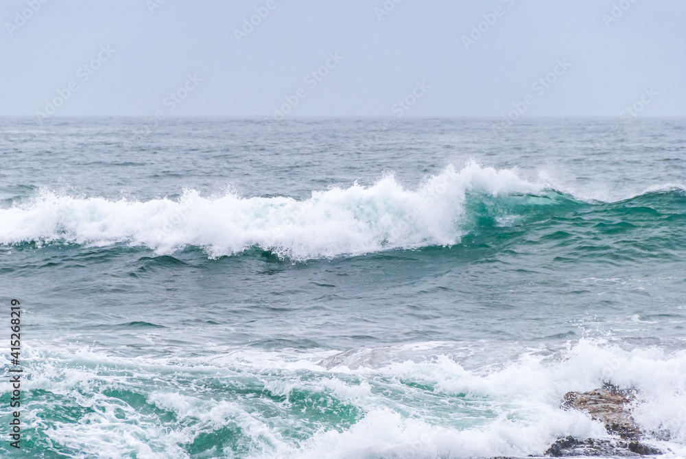 Storm Waves at Beautiful Rocky Coast. Storm Waves at Beautiful Rocky Coast.