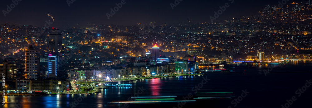 night view of the city izmir