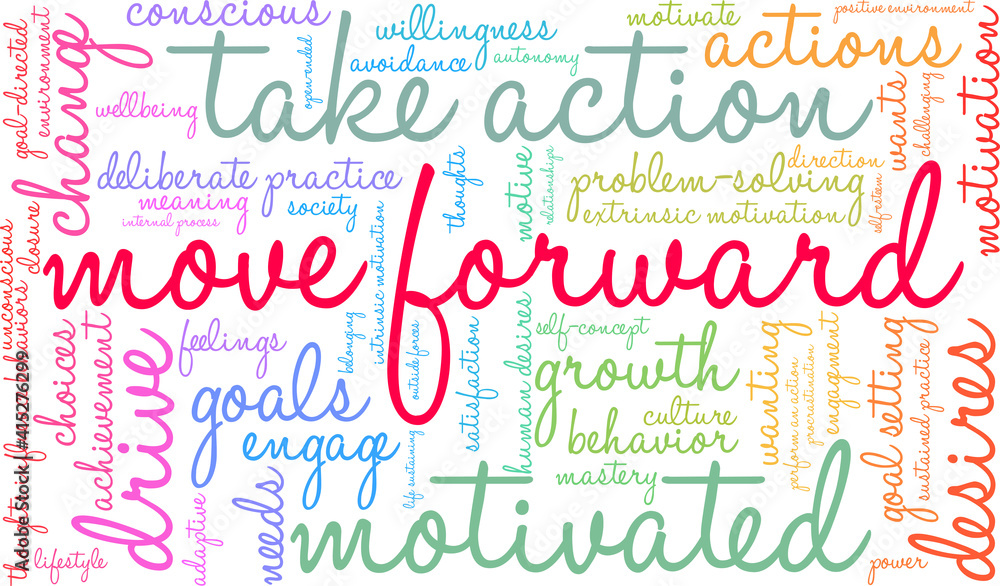 Move Forward Word Cloud on a white background. Move Forward Word Cloud on a white background.