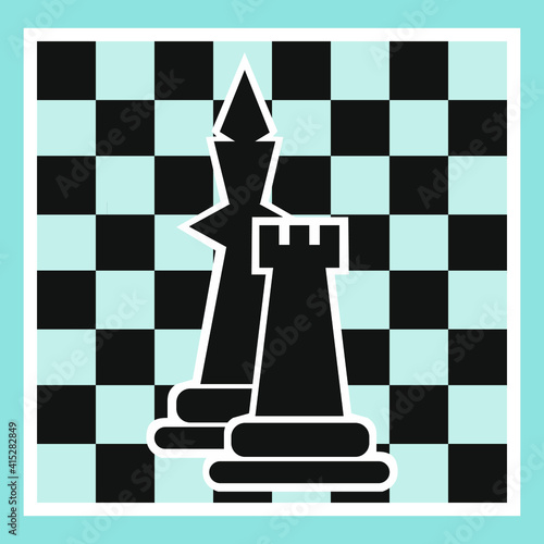 black chess board