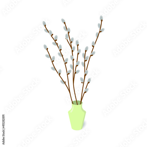 willow branch in a vase